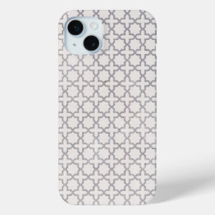 Beige Islamic geometric pattern iPhone 15 Plus Case