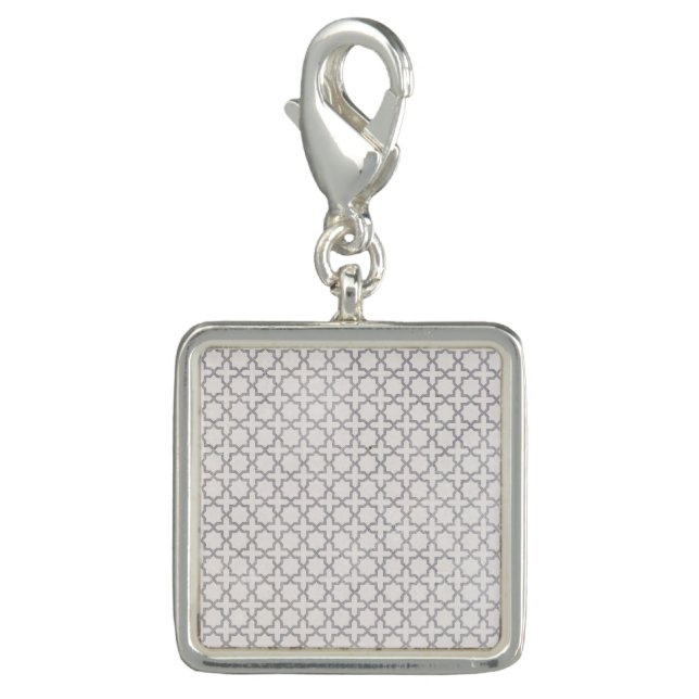 Beige Islamic geometric pattern Charm (Front)