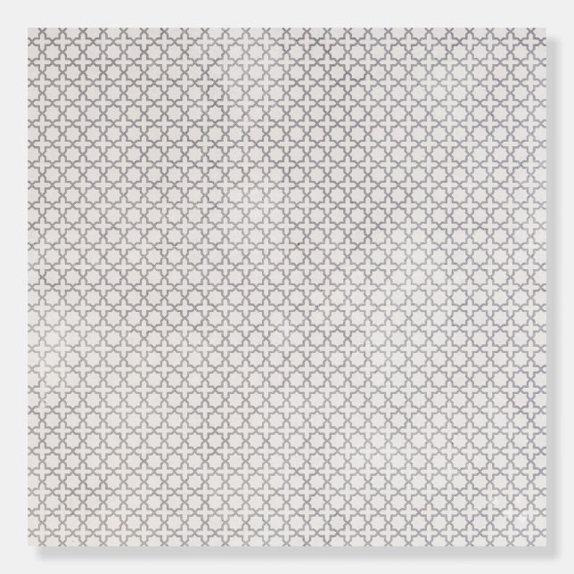 Beige Islamic geometric pattern Foam Board (Front)