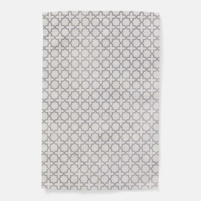 Beige Islamic geometric pattern Garden Flag (Front)