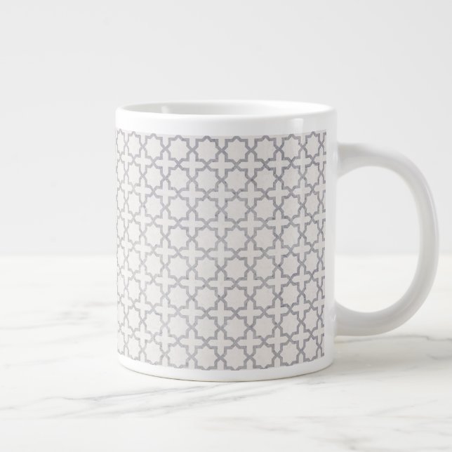Beige Islamic geometric pattern Giant Coffee Mug (Right)