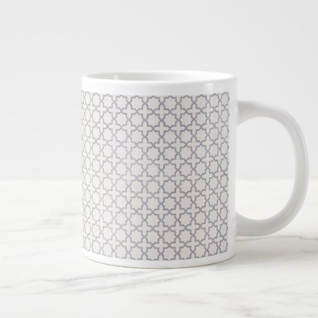 Beige Islamic geometric pattern Giant Coffee Mug (Right)