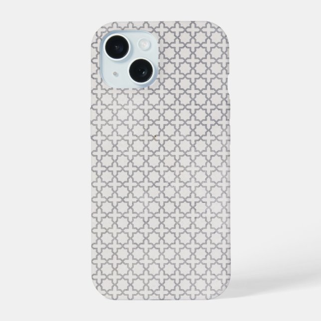 Beige Islamic geometric pattern iPhone 15 Case (Back)