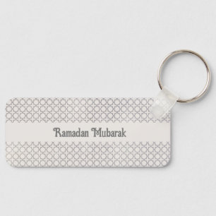 Beige Islamic geometric pattern Keychain