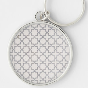 Beige Islamic geometric pattern Keychain