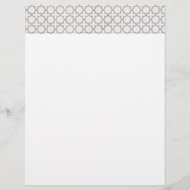 Beige Islamic geometric pattern Letterhead (Front)