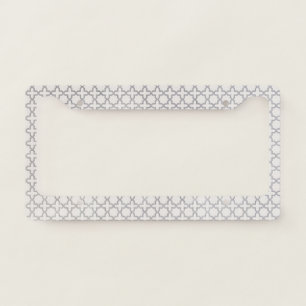 Beige Islamic geometric pattern License Plate Frame