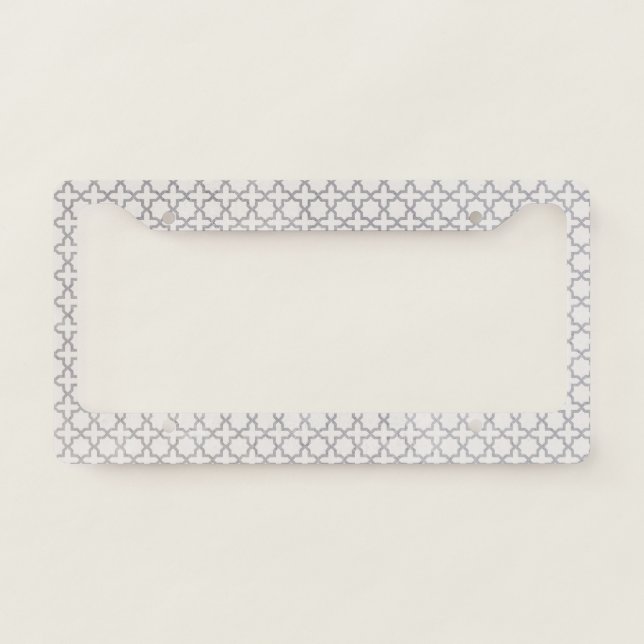 Beige Islamic geometric pattern License Plate Frame (Front)