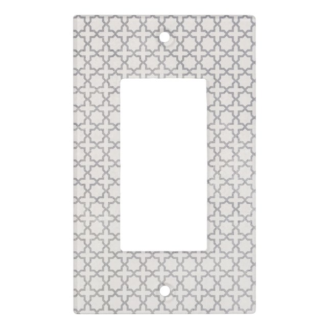 Beige Islamic geometric pattern Light Switch Cover (Front)