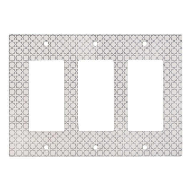 Beige Islamic geometric pattern Light Switch Cover (Front)