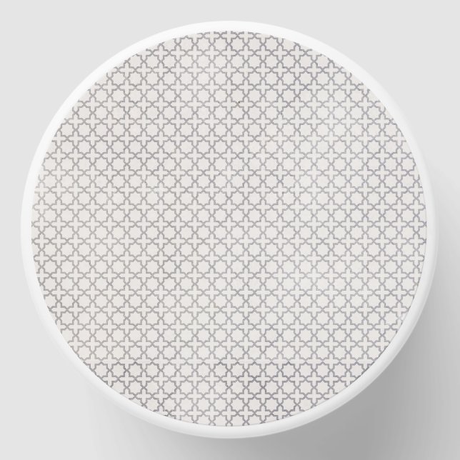 Beige Islamic geometric pattern Mini Candle Favors (Front)