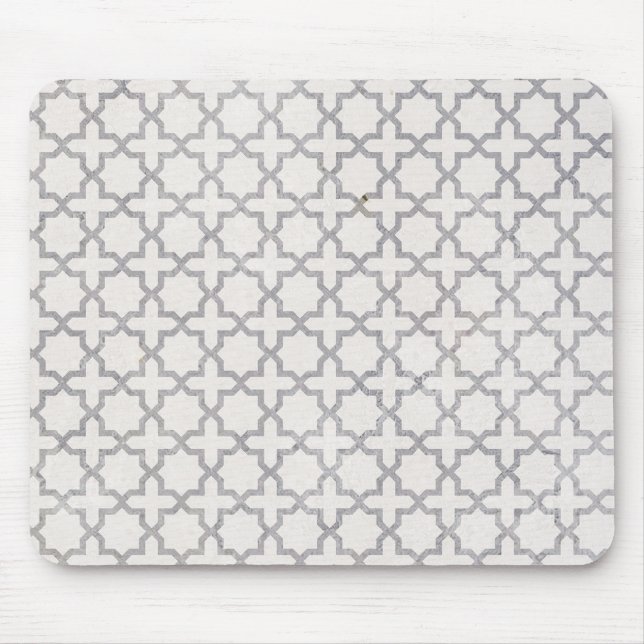 Beige Islamic geometric pattern Mouse Pad (Front)