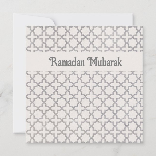 Beige Islamic geometric pattern Note Card (Front)