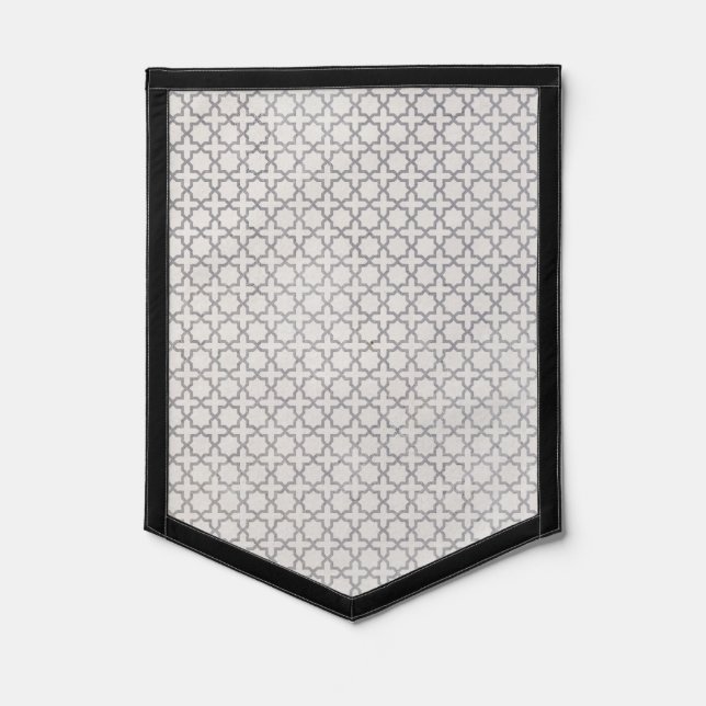 Beige Islamic geometric pattern Pennant (Front)
