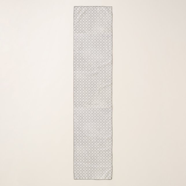 Beige Islamic geometric pattern Scarf (Front)