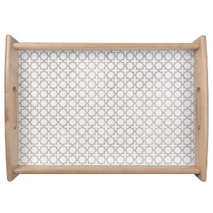 Beige Islamic geometric pattern Serving Tray