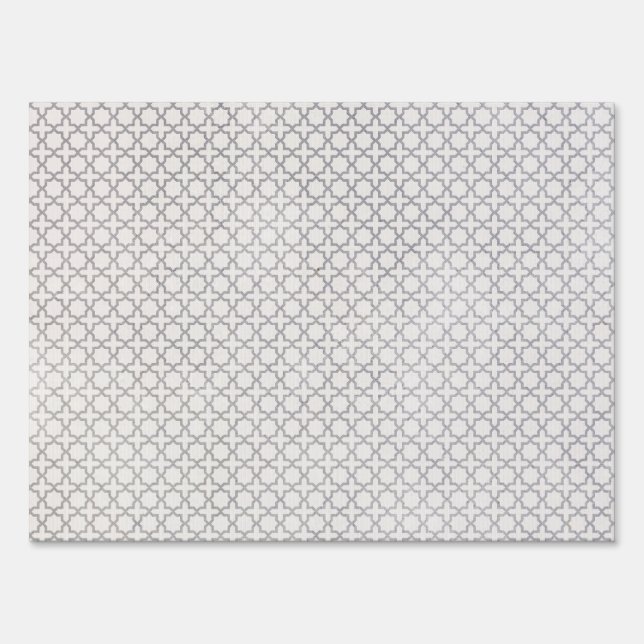 Beige Islamic geometric pattern Sign (Front)
