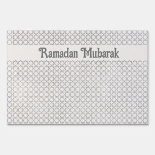 Beige Islamic geometric pattern Sign