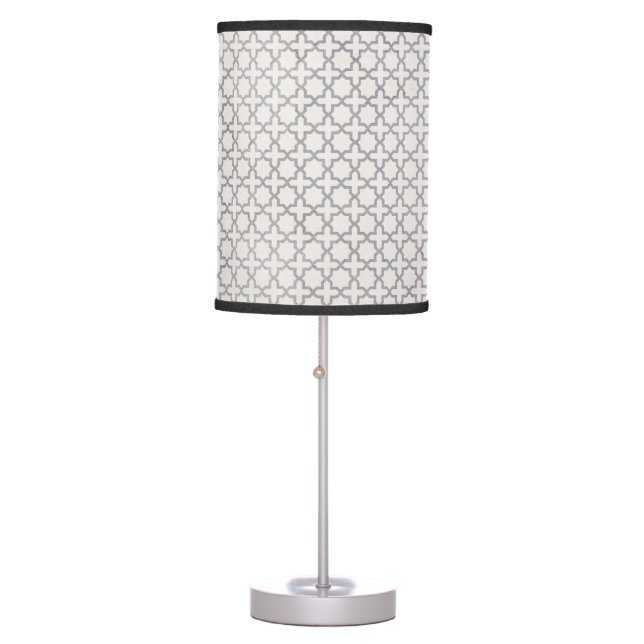 Beige Islamic geometric pattern Table Lamp (Front)