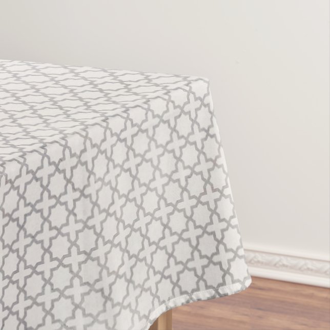 Beige Islamic geometric pattern Tablecloth (In Situ)