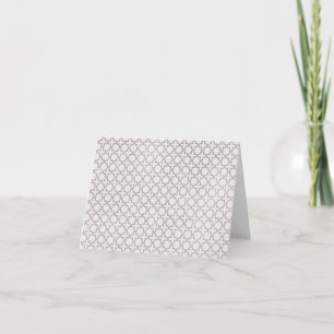 Beige Islamic Geometric Pattern Thank You Card