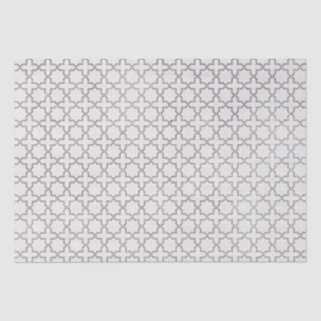 Beige Islamic geometric pattern Tissue Paper (Front)