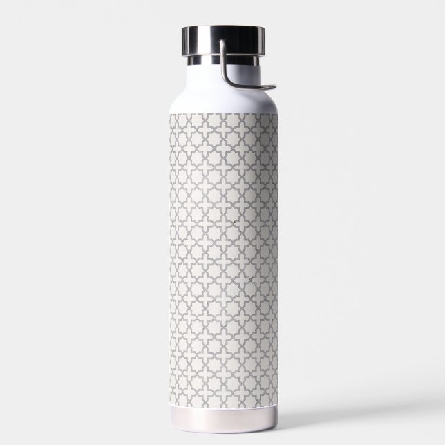 Beige Islamic geometric pattern Water Bottle (Left)