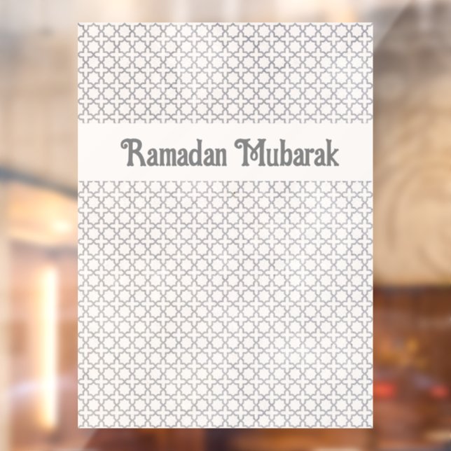 Beige Islamic geometric pattern Window Cling (Sheet 2)