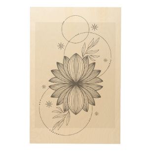 Beige Ivory Minimalist Aesthetic Wood Wall Art