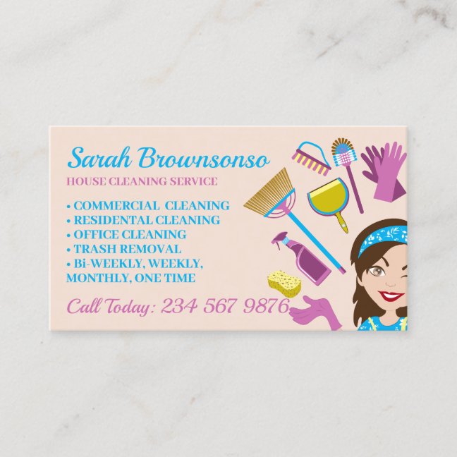 Cute Cartoon Cleaning Branding