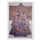 Beige Kimono with Blue Flowers (Front)