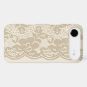 Beige lace Case-Mate iPhone case (Back (Horizontal))