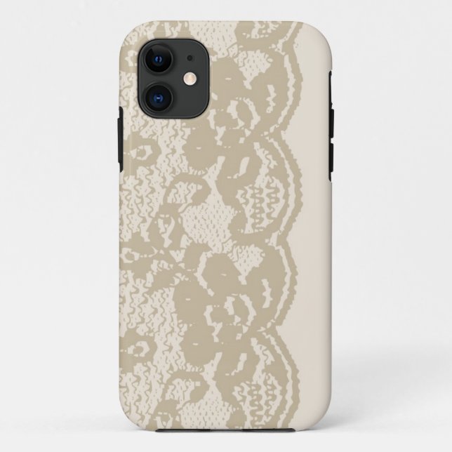 Beige lace Case-Mate iPhone case (Back)