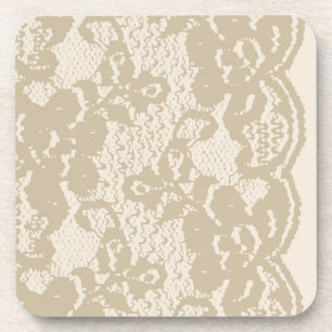 Beige lace coaster