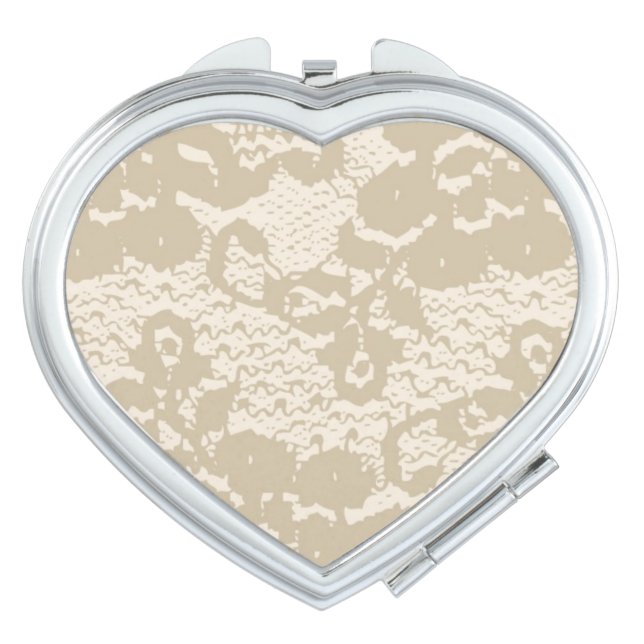 Beige lace compact mirror (Front)