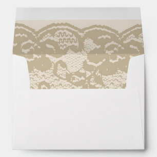 Beige lace envelope