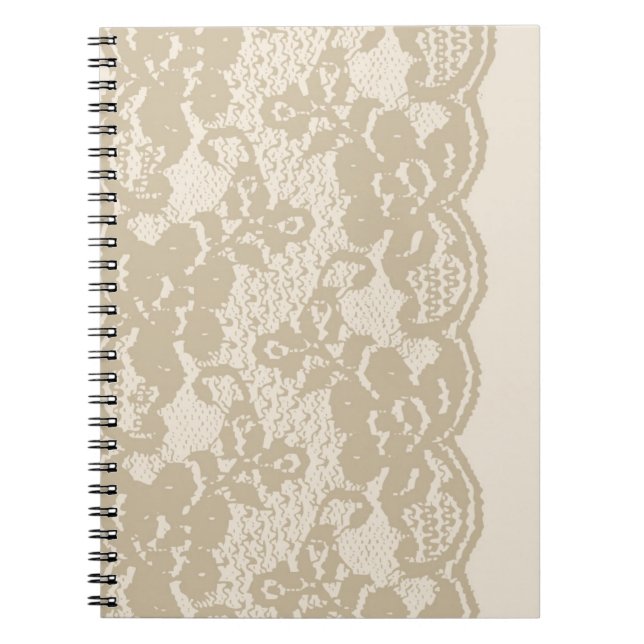 Beige lace notebook (Front)