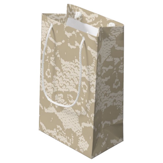 Beige lace small gift bag (Back Angled)