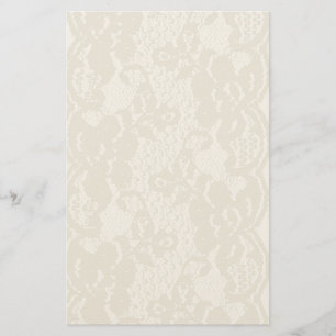 Beige lace stationery