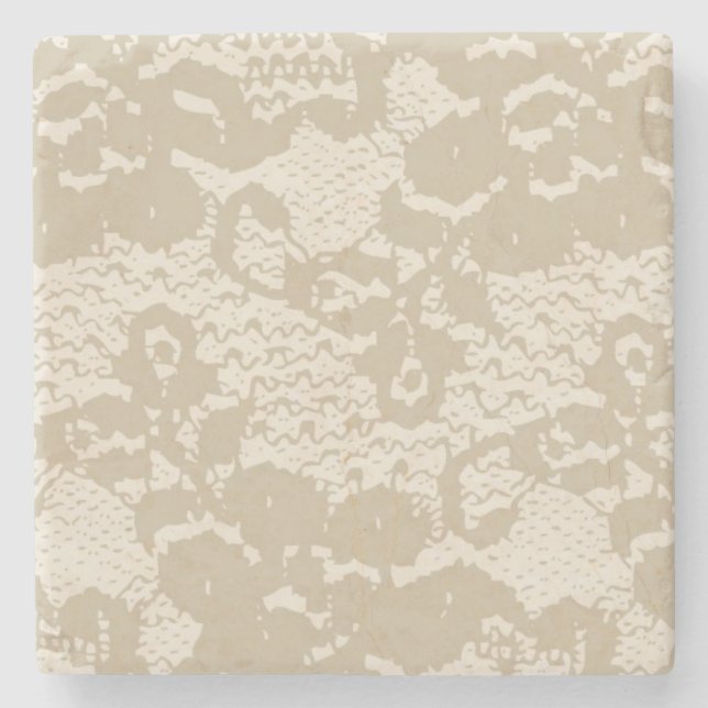 Beige lace stone coaster (Front)