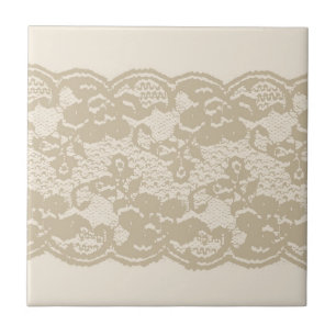 Beige lace tile