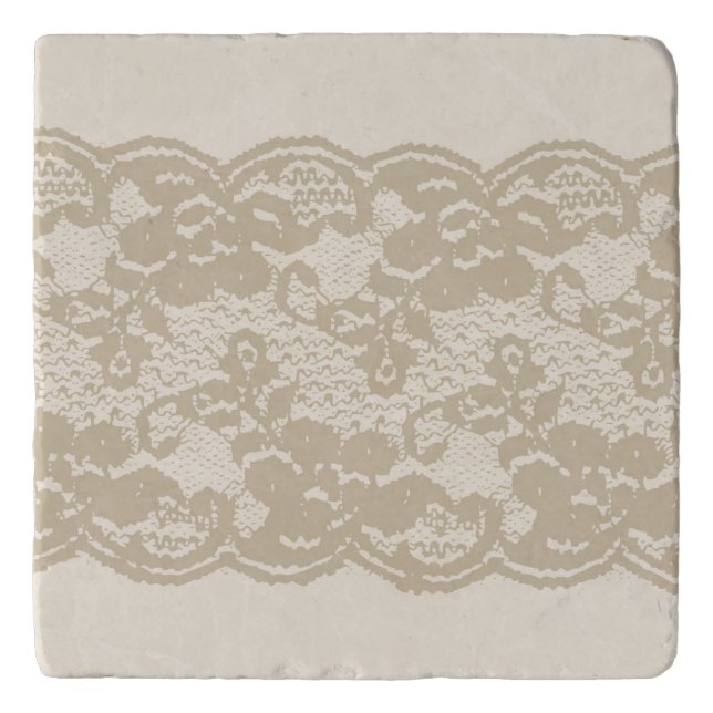 Beige lace trivet (Front)