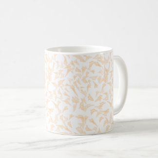 Beige Leaf Pattern Coffee Mug