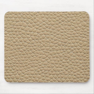 Beige leather effect pattern mouse pad