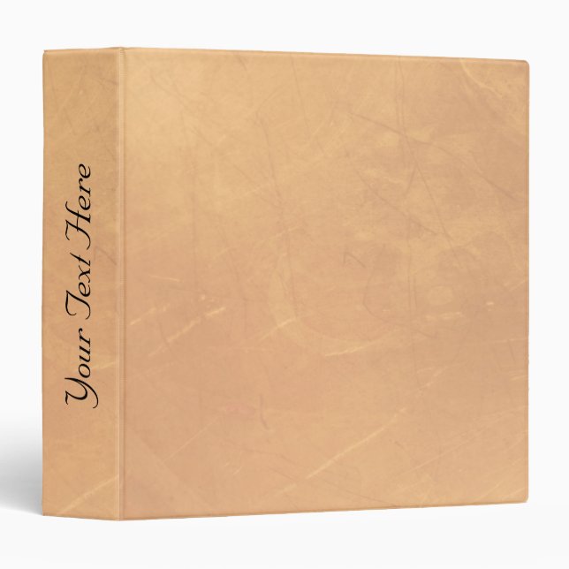 Beige Leather Look Personal Binder (Front/Spine)