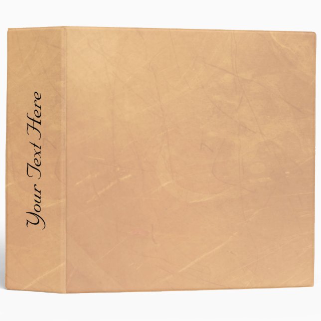 Beige Leather Look Personal Binder (Front/Spine)