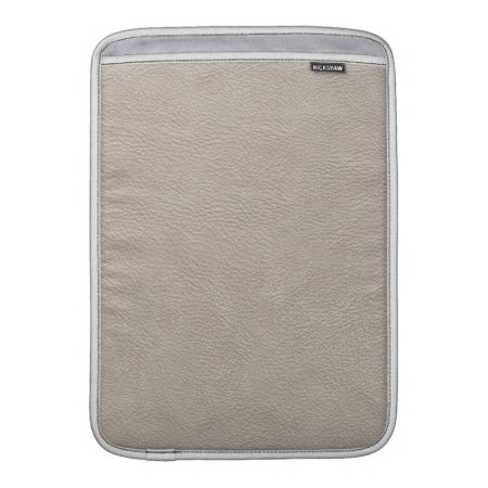 Beige Leather Print Texture Pattern Sleeve For Macbook Air