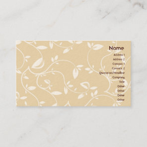 Beige Leaves - Business Business Card