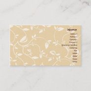 Beige Leaves - Business Business Card at Zazzle