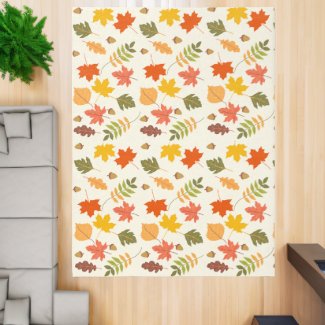 Beige Leaves Pattern Fall